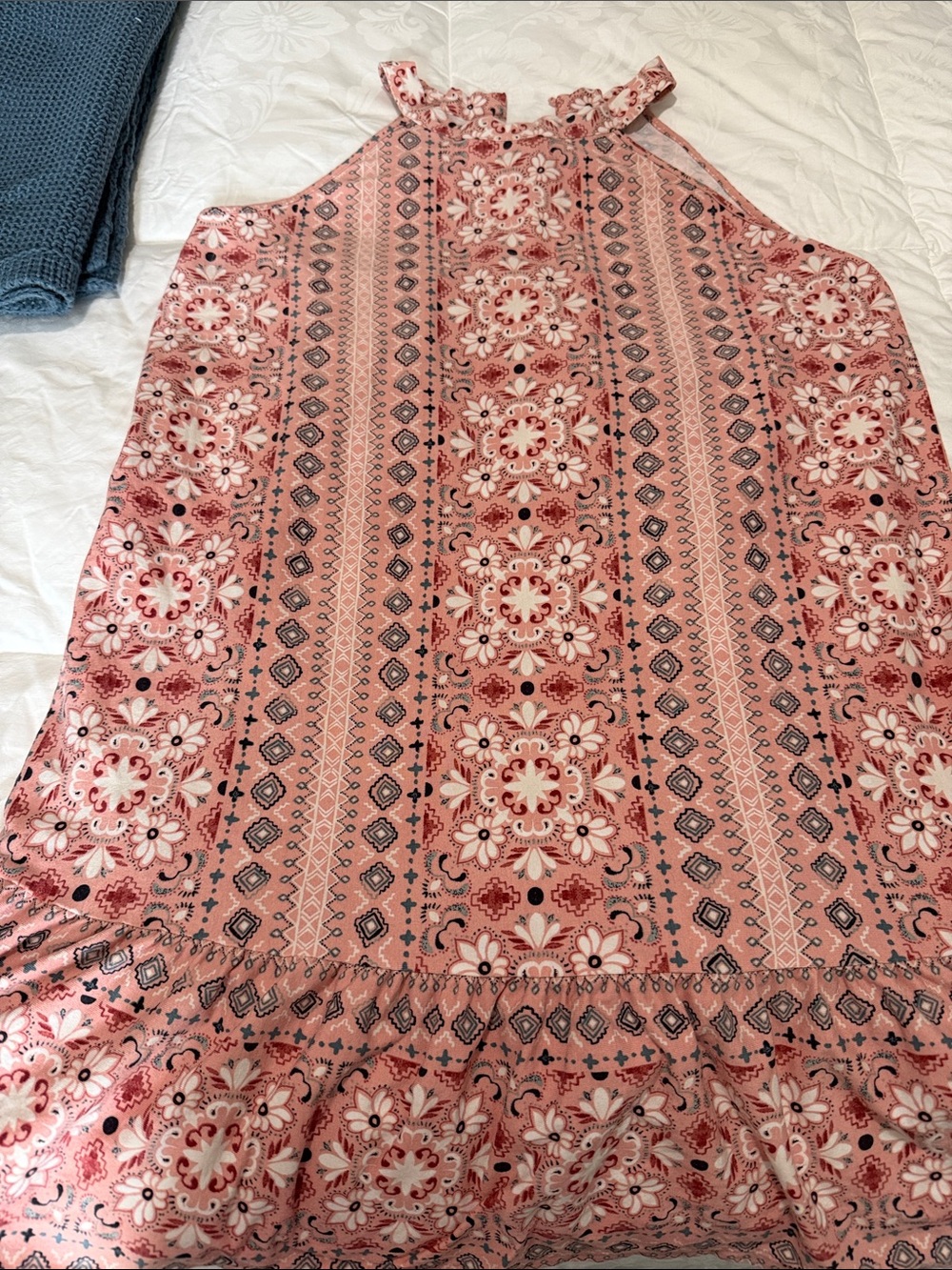 LOFT Pink and White Floral Halter Sheet